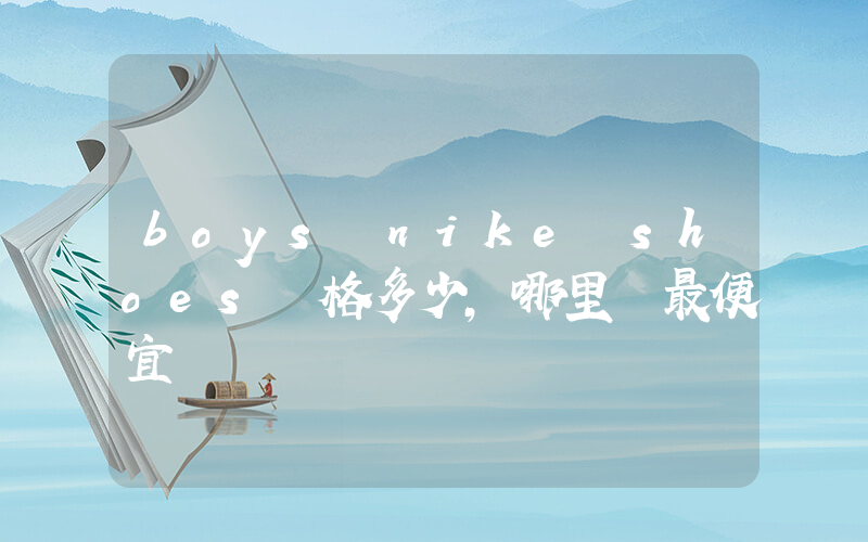 boys nike shoes價格多少，哪里買最便宜插圖